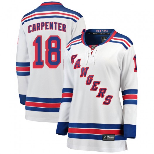 Ryan Carpenter New York Rangers Women's Fanatics Branded White Breakaway Away Jersey