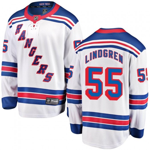 Ryan Lindgren New York Rangers Men's Fanatics Branded White Breakaway Away Jersey