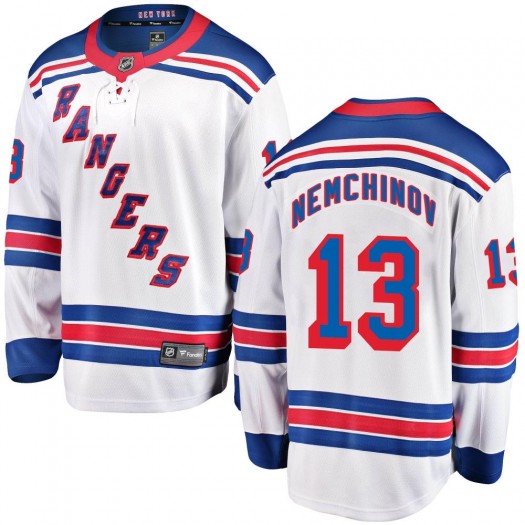 Sergei Nemchinov New York Rangers Youth Fanatics Branded White Breakaway Away Jersey