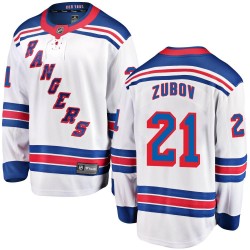 Sergei Zubov New York Rangers Men's Fanatics Branded White Breakaway Away Jersey