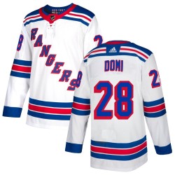 Tie Domi New York Rangers Men's Adidas Authentic White Jersey