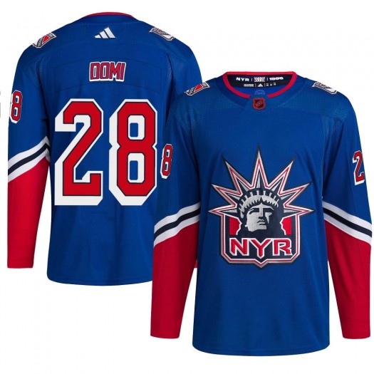 Tie Domi New York Rangers Youth Adidas Authentic Royal Reverse Retro 2.0 Jersey