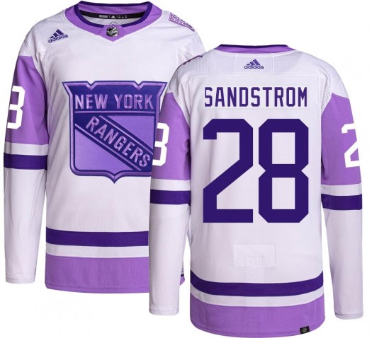 Tomas Sandstrom New York Rangers Men's Adidas Authentic Hockey Fights Cancer Jersey