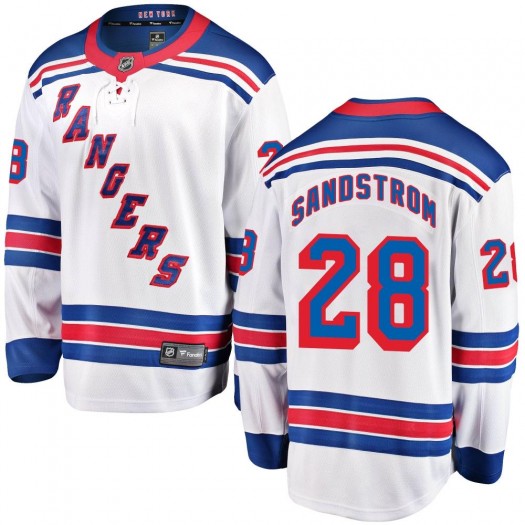 Tomas Sandstrom New York Rangers Men's Fanatics Branded White Breakaway Away Jersey