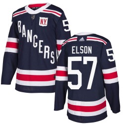 Turner Elson New York Rangers Men's Adidas Authentic Navy Blue 2018 Winter Classic Home Jersey