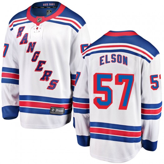 Turner Elson New York Rangers Youth Fanatics Branded White Breakaway Away Jersey