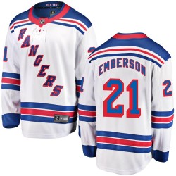 Ty Emberson New York Rangers Youth Fanatics Branded White Breakaway Away Jersey
