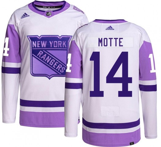 Tyler Motte New York Rangers Youth Adidas Authentic Hockey Fights Cancer Jersey