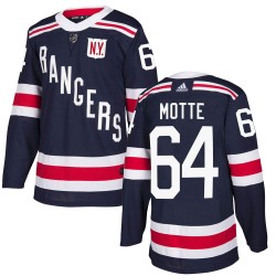 Tyler Motte New York Rangers Youth Adidas Authentic Navy Blue 2018 Winter Classic Home Jersey