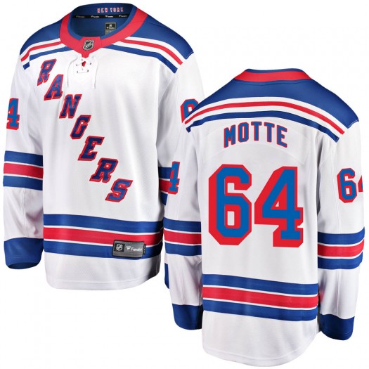 Tyler Motte New York Rangers Youth Fanatics Branded White Breakaway Away Jersey