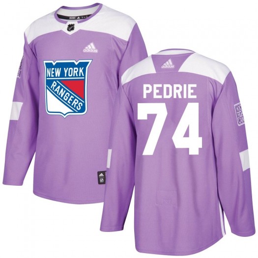 Vince Pedrie New York Rangers Youth Adidas Authentic Purple Fights Cancer Practice Jersey