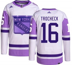 Vincent Trocheck New York Rangers Youth Adidas Authentic Hockey Fights Cancer Jersey