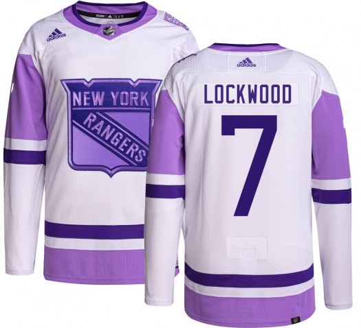 William Lockwood New York Rangers Men's Adidas Authentic Hockey Fights Cancer Jersey