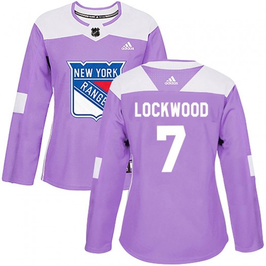 William Lockwood New York Rangers Women's Adidas Authentic Purple Fights Cancer Practice Jersey