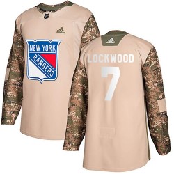 William Lockwood New York Rangers Youth Adidas Authentic Camo Veterans Day Practice Jersey