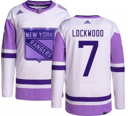 William Lockwood New York Rangers Youth Adidas Authentic Hockey Fights Cancer Jersey