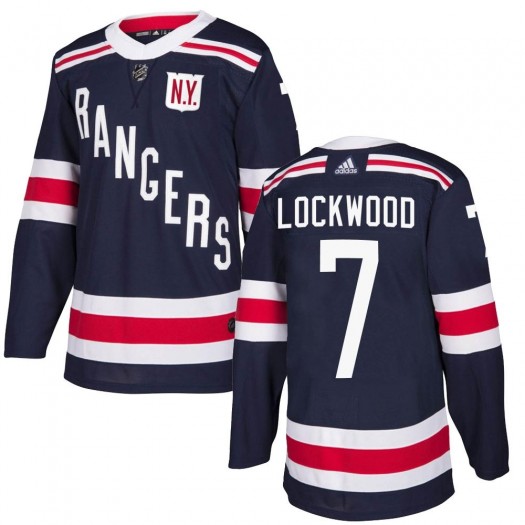 William Lockwood New York Rangers Youth Adidas Authentic Navy Blue 2018 Winter Classic Home Jersey