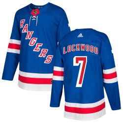 William Lockwood New York Rangers Youth Adidas Authentic Royal Blue Home Jersey
