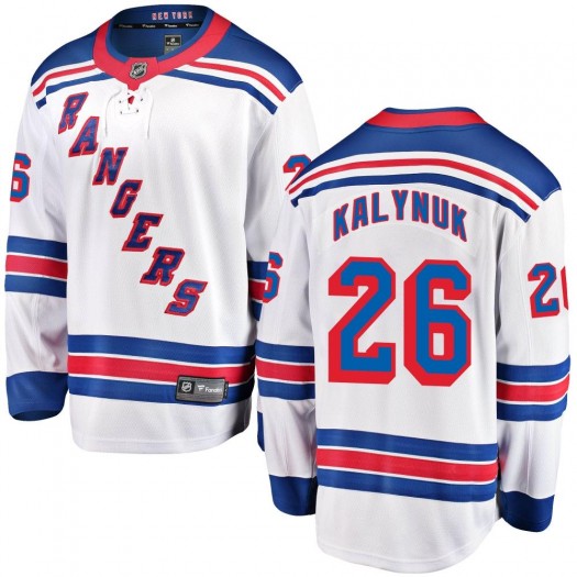 Wyatt Kalynuk New York Rangers Youth Fanatics Branded White Breakaway Away Jersey
