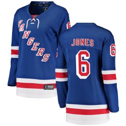 Zac Jones New York Rangers Women's Fanatics Branded Blue Breakaway Home Jersey