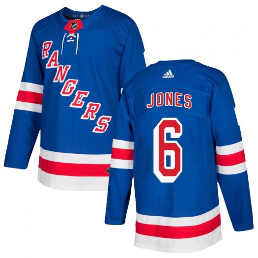 Zac Jones New York Rangers Youth Adidas Authentic Royal Blue Home Jersey